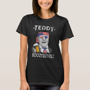 Camiseta Ursinho Boozedevelt Theodore Roosevelt 4 De Julho