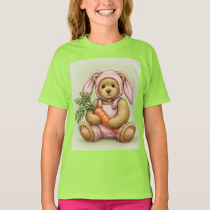 Camiseta Ursinho - Coelhinho com Cenoura por Natasha Us