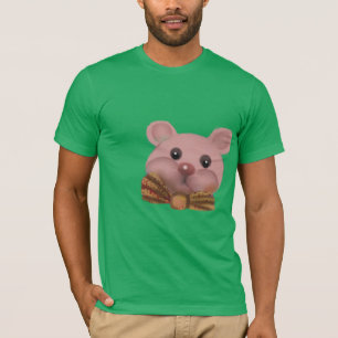 Camiseta ursinho com laço