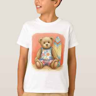 Camiseta Ursinho com o Surfboard por Natasha Us