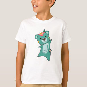 Camiseta Ursinho de Carnaval do Urso Turquesa Indiano