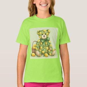 Camiseta Ursinho de limão com cesta de limões por Natasha U