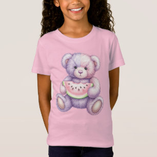Camiseta Ursinho de melancia de lavagem por Natasha Us