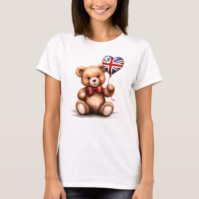 Camiseta ursinho de peluche e balão com o Jack Sindical. (Frente)