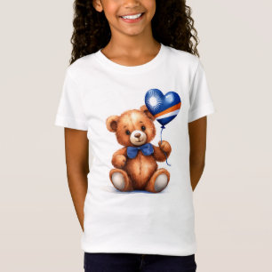 Camiseta ursinho de peluche e bandeira das Ilhas Marshall d