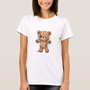 Camiseta Ursinho de pelúcia costurado