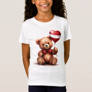 Camiseta ursinho de pelúcia e balão com a bandeira letã.