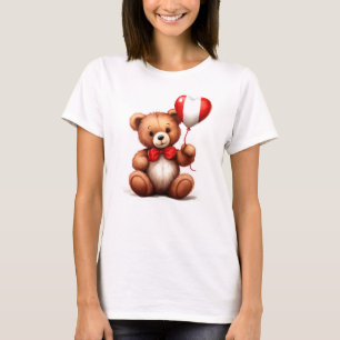 Camiseta ursinho de pelúcia e balão com a bandeira peruana.