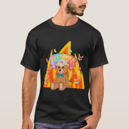 Camiseta Ursinho de pelúcia verão Mikitiez vinho tinto fogo