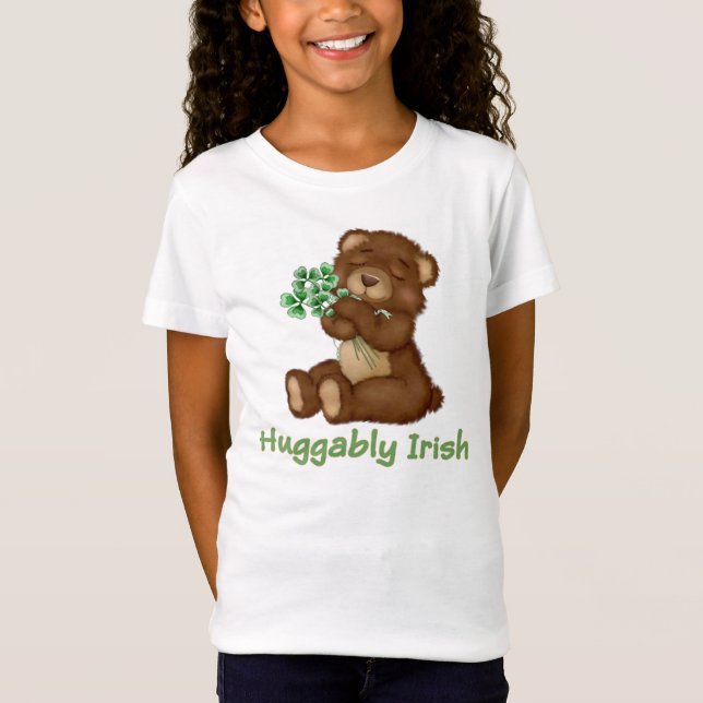 Camiseta Ursinho de Shamrock irlandês (Frente)