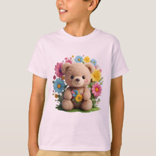 Camiseta Ursinho design.no.1- por Maaya_Impressões, Rosa da