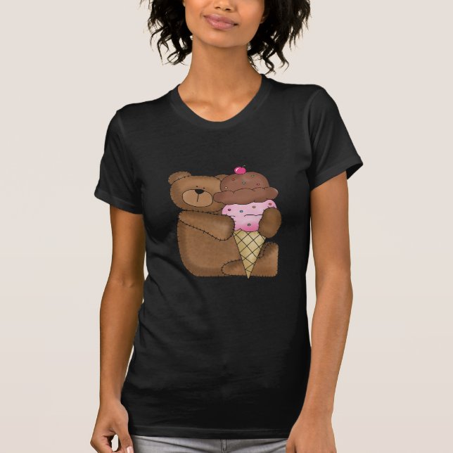 Camiseta Ursinho do sorvete do chocolate (Frente)