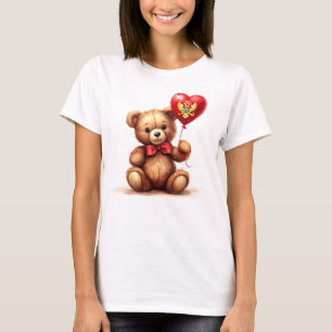 Camiseta ursinho e balão com a bandeira montenegrina.