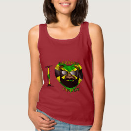 Camiseta Ursinho farpado Jamaica das senhoras LUV