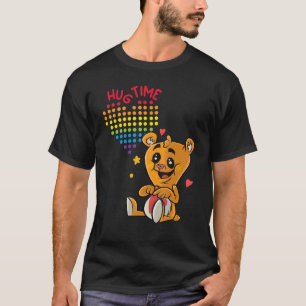 Camiseta Ursinho Horário Hug Rainbow Love Hug Dealer Cute U