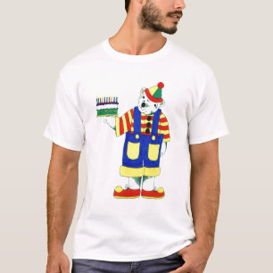 Camiseta Ursinho-palhaço de aniversário
