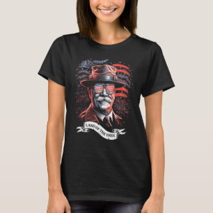 Camiseta Ursinho Roosevelt 4 de julho American Flag Patriot