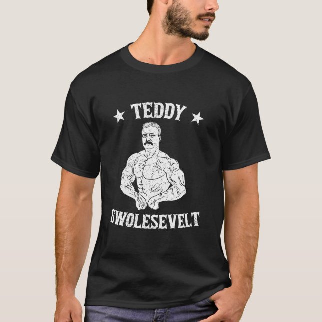 Camiseta Ursinho Roosevelt Body Building Trabalha Sobre O M (Frente)