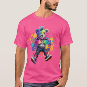 Camiseta Ursinho-Urso-Salto-Urso-Urso ColoridoGráfico