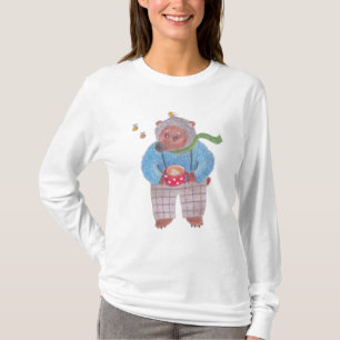 Camiseta Urso, abelhas e cappuccino