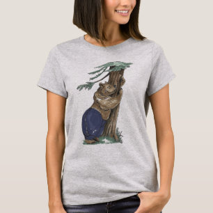 Camiseta Urso Abraçando Árvore Divertido e Fofo para Outdoo