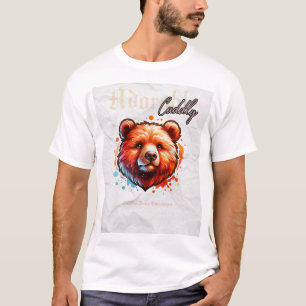 Camiseta Urso Adorável em Aquarela – Pintura à Mão