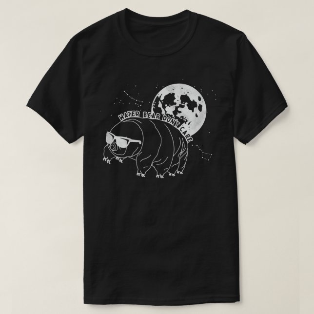 Camiseta Urso-Água Donnt e Tardigrado Com Óculos-De-Sol Em  (Frente do Design)