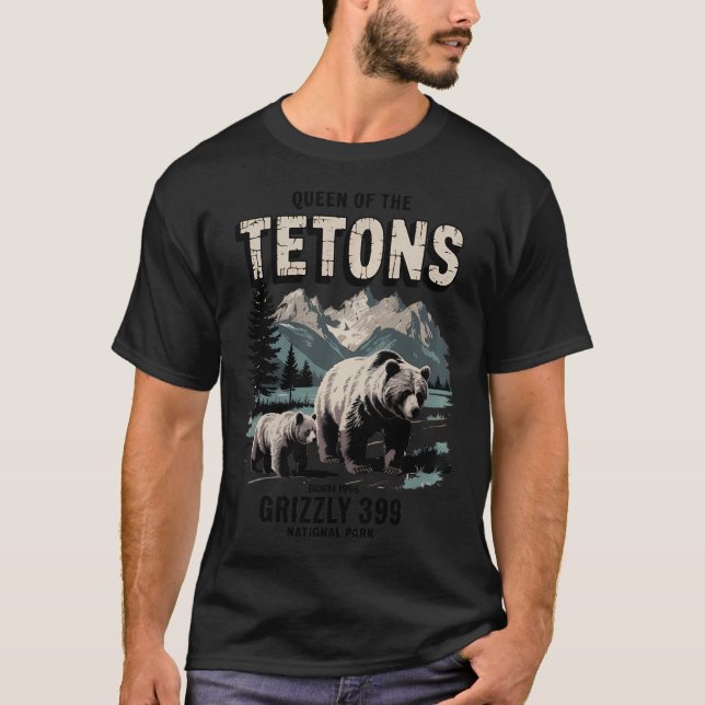 Camiseta Urso Amante Rainha Dos Tetões Nação Grizzly 399 (Frente)