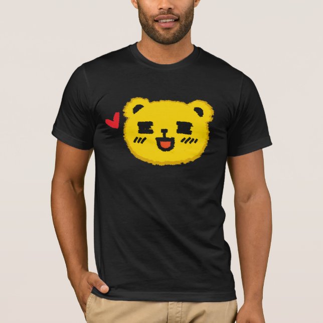 Camiseta Urso amarelo de Manga (Frente)
