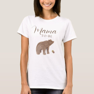 Camiseta Urso Animal da Floresta Mamãe Outono Chá de Bebê p