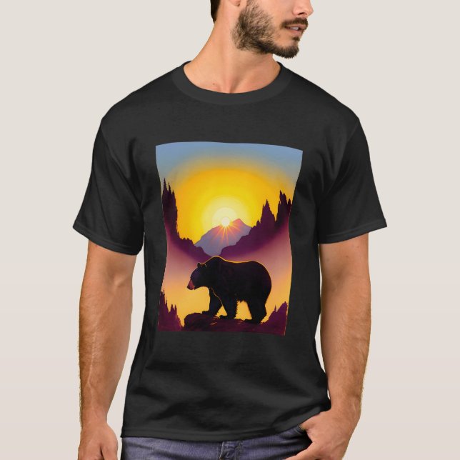 Camiseta Urso Apreciando Um (Frente)