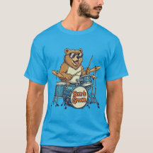 Urso Baterista Engraçado Nascido Para Groove