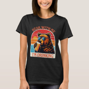 Camiseta Urso-Bebendo-Urso, Engraçado, Caminhada Engraçado