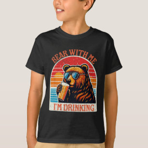 Camiseta Urso-Bebendo-Urso, Engraçado, Caminhada Engraçado