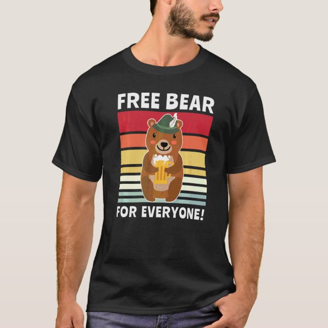 Camiseta Urso Beber Cerveja Beber Beber Cerveja Beber  (Frente)