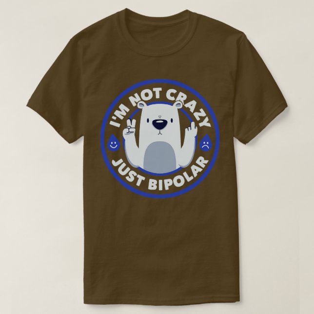 Camiseta Urso Bipolar Louco de Tobe Fonseca (Frente do Design)