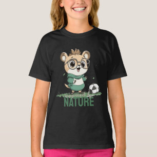 Camiseta Urso Bonito com Bola de Futebol