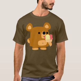 Camiseta Urso bonito dos desenhos animados com bolas:)