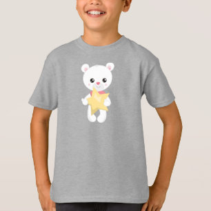 Camiseta Urso Bonito, Urso Branco, Urso Teddy, Urso Bebê, E