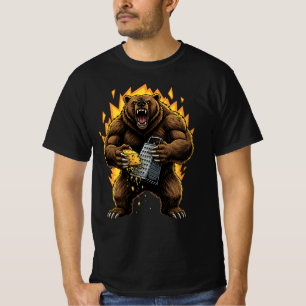 Camiseta Urso Bravo Ralhador de Queijo Ódio Ralhador