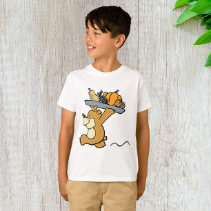 Camiseta Urso-Cachorro Carregando, Púltimo Colheita Festiva