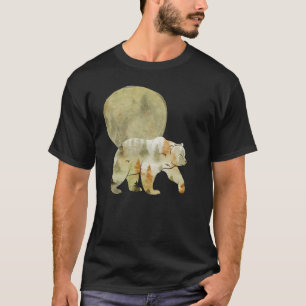 Camiseta Urso Caminhando na Floresta Lunar Pintada Vida Sel