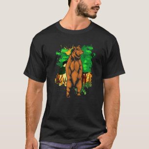 Camiseta Urso Castanho Animal da Floresta Natural ao ar liv