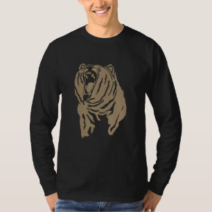 Camiseta Urso Castanho-Grelha Urso-Grelha Cabeça-De-Urso-Ko