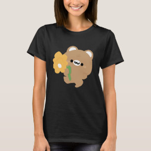 Camiseta Urso Castanho Romântico bonito