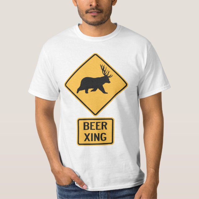 Camiseta Urso Cerveja Cruzando (Frente)