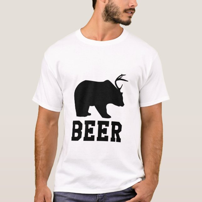 Camiseta Urso + Cervos = cerveja (Frente)