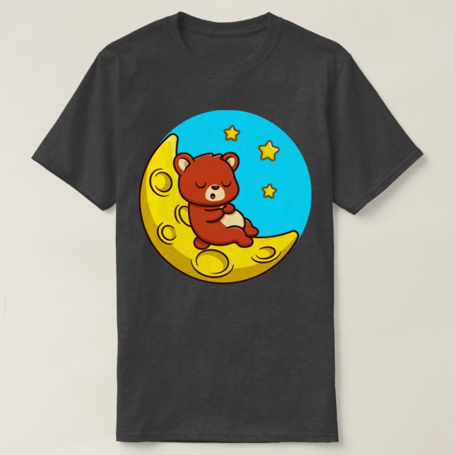 Camiseta Urso Cinto Dormindo Na Lua (Frente do Design)