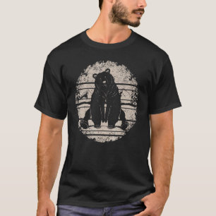 Camiseta Urso Cinzento nas Montanhas de Vida Selvagem Exter