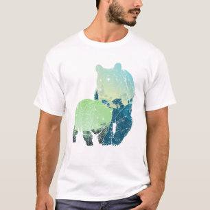 Camiseta Urso Cinzento Urso Selvagem Urso Amante de os anim